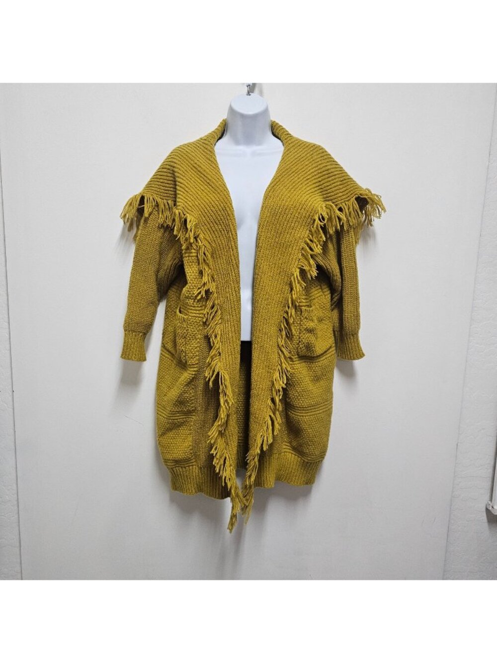 LUCCA knit cardigan with fringe detailing